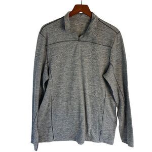 Swiss Tech Mens Designer Long Sleeve 1/4 Zip Gray Pullover Sweater Large 42-44